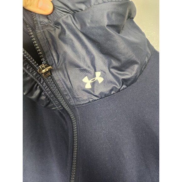 Under Armour Women's Sz. S Navy Blue Full Zip Long Sleeve Jacket - Picture 2 of 6